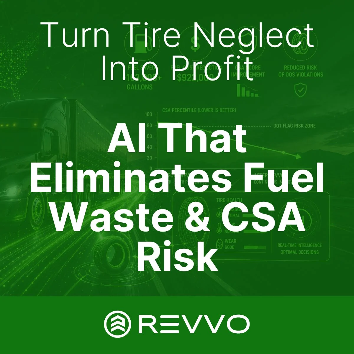Green trucking ad about tire management and fuel savings